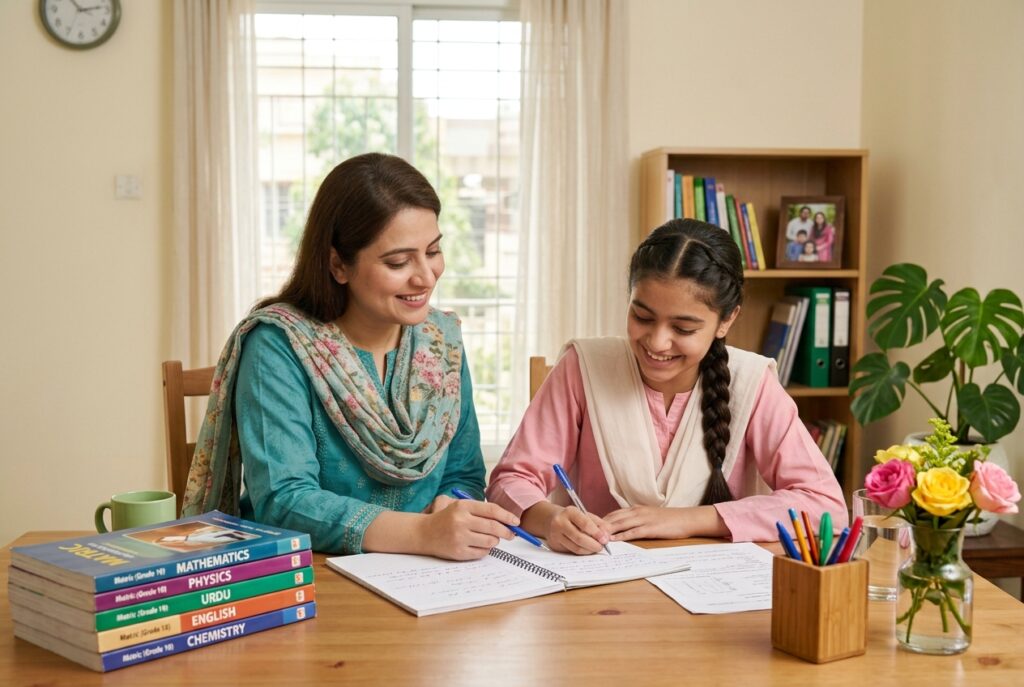 Matric tutor in Rawalpindi teaching Class 9 student at home