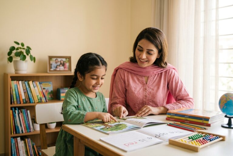 Primary tutor in Rawalpindi helping Class 2 child with reading